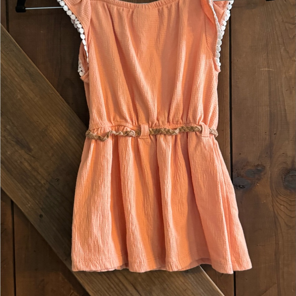 4/$12 Little Lass Coral Embroidered Top - Picture 2 of 4